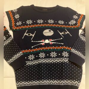Star Wars Ugly Christmas Sweater Small Numskull Death Star Lightsaber